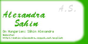 alexandra sahin business card